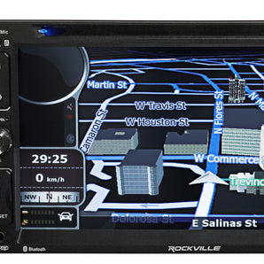 Rockville RGP7 7" 2 Din Car Navigation/DVD/iPhone/Pandora/Bluetooth/USB Receiver