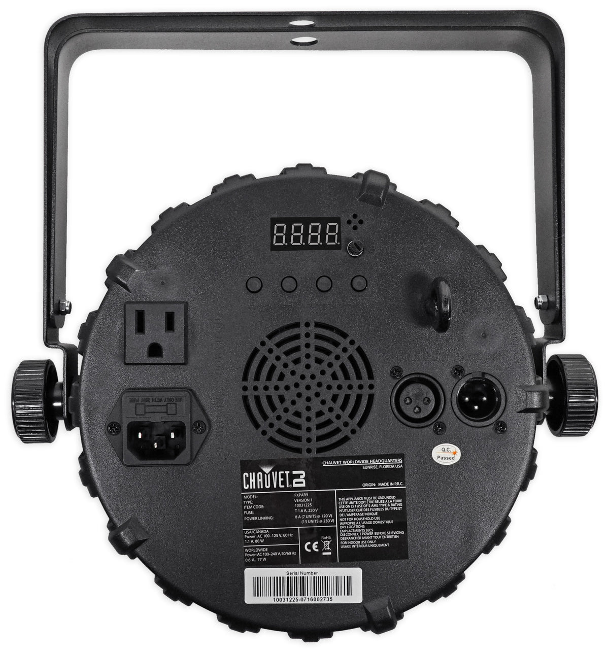Chauvet DJ FX Par 9 Compact DMX Multi-Effect LED, SMD RGB+UV Strobe Par Light