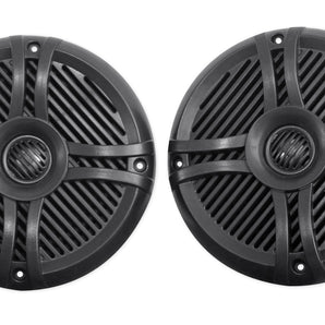 (2) Rockville RMSTS65B 6.5" 800 Watt Waterproof Marine Boat Speakers 2-Way Black