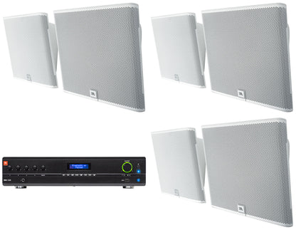 VMA1120 Amplifier + (6) SLP12/T-WH On-Wall Speakers Bundle