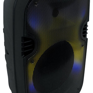 Technical Pro PLIT12 Portable 12" Bluetooth Party Speaker with LED+Wireless Link