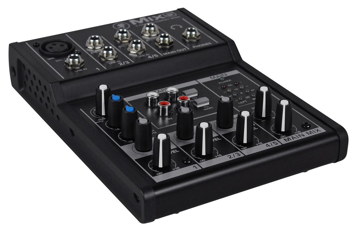 Mackie Mix5 Compact 5 Channel Mixer Proven High Headroom Low Noise Clarity