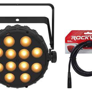 Chauvet DJ SLIMPAR Q12 BT ILS Wireless Par Wash Up-Light w/ Bluetooth+DMX Cable