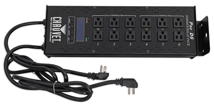 Chauvet PRO-D6 6 Ch 20A DMX-512 Dimmer Switch Pack Simultanious115V and 230V