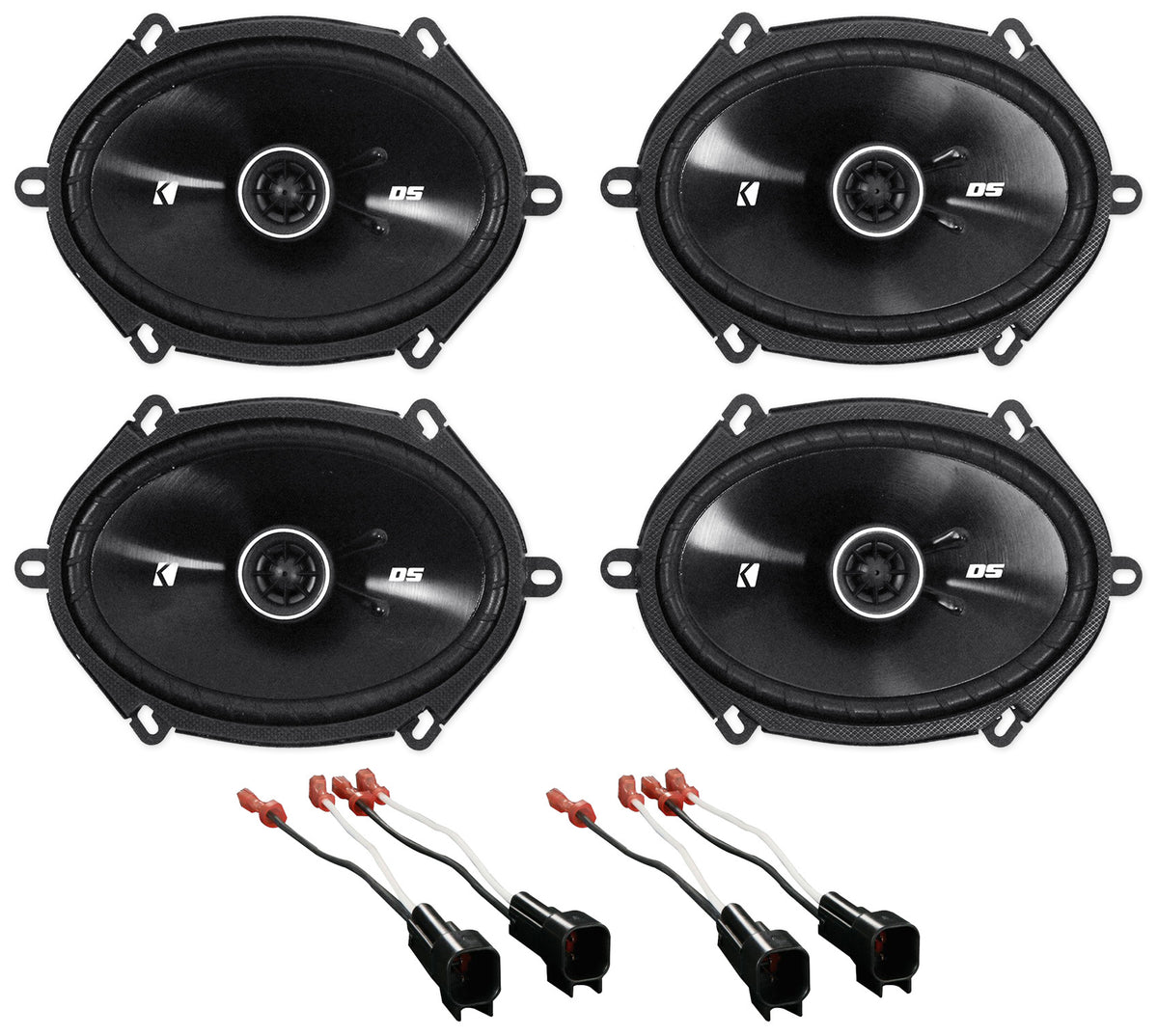 6x8" Front and Rear Speaker Replacement Kit for 2005-2006 Ford Mustang