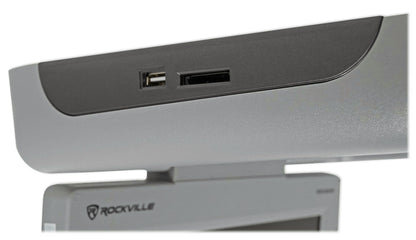 Rockville RVD12HD-GR 12" Grey Flip Down Car Monitor DVD/USB/SD Player + Games