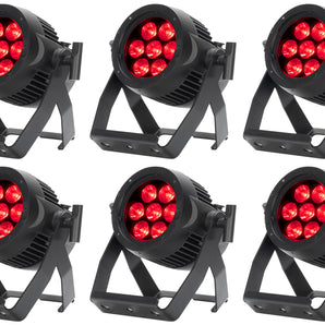 (6) American DJ Encore LP7IP 7x20 Watt Outdoor RGBL LED DMX Par Can Wash Lights