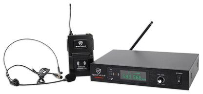 Rockville RWM60U Professional UHF Headset & Guitar Wireless Microphone System