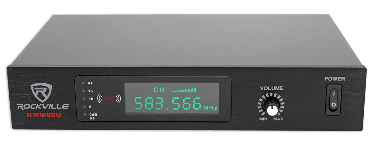 Rockville RWM60U Professional UHF Headset & Guitar Wireless Microphone System