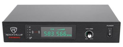 Rockville RWM60U Professional UHF Headset & Guitar Wireless Microphone System