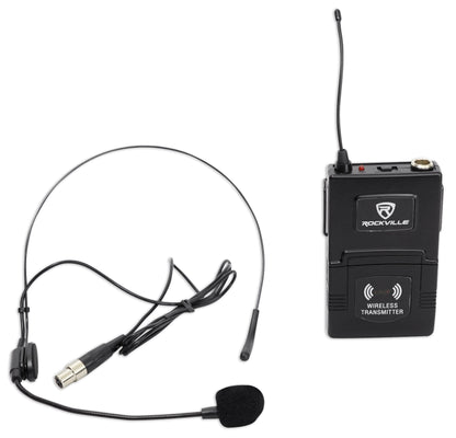 Rockville RWM60U Professional UHF Headset & Guitar Wireless Microphone System
