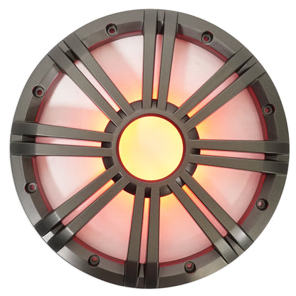 KICKER 43KMW10GLC 10" Grille w/LED For 43KMW10 Subwoofer Charcoal KMW10G
