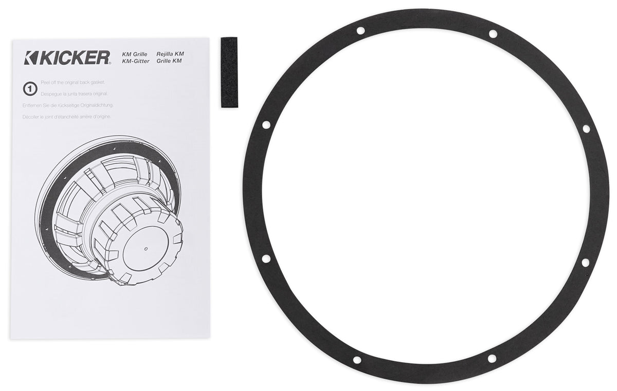 KICKER 43KMW10GLC 10" Grille w/LED For 43KMW10 Subwoofer Charcoal KMW10G