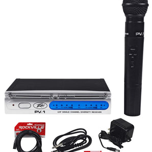 Peavey PV-1 U1 HH 923.70MHZ UHF Wireless Handheld Microphone System+XLR Cable