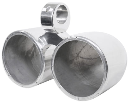 Rockville Dual 7.7" Polished Silver Aluminum Wakeboard Tower Speaker Enclosure
