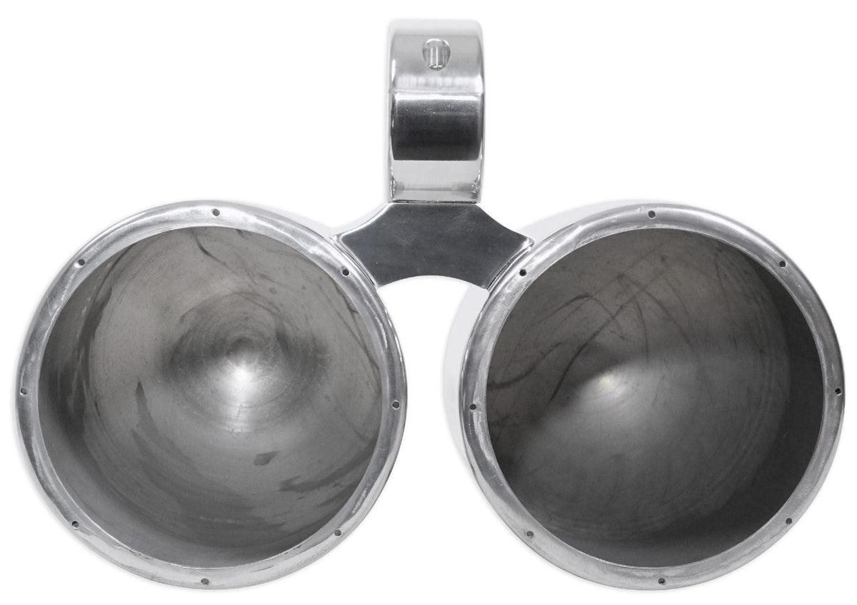 Rockville Dual 7.7" Polished Silver Aluminum Wakeboard Tower Speaker Enclosure