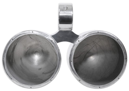 Rockville Dual 7.7" Polished Silver Aluminum Wakeboard Tower Speaker Enclosure