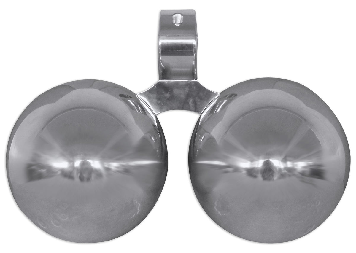 Rockville Dual 7.7" Polished Silver Aluminum Wakeboard Tower Speaker Enclosure