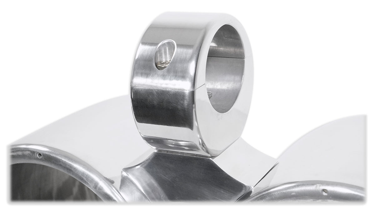 Rockville Dual 7.7" Polished Silver Aluminum Wakeboard Tower Speaker Enclosure