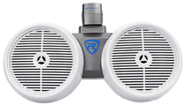 Rockville DWB80W Dual 8" White 800 Watt Marine Wakeboard Tower Speaker System