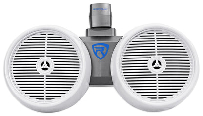 Rockville DWB80W Dual 8" White 800 Watt Marine Wakeboard Tower Speaker System