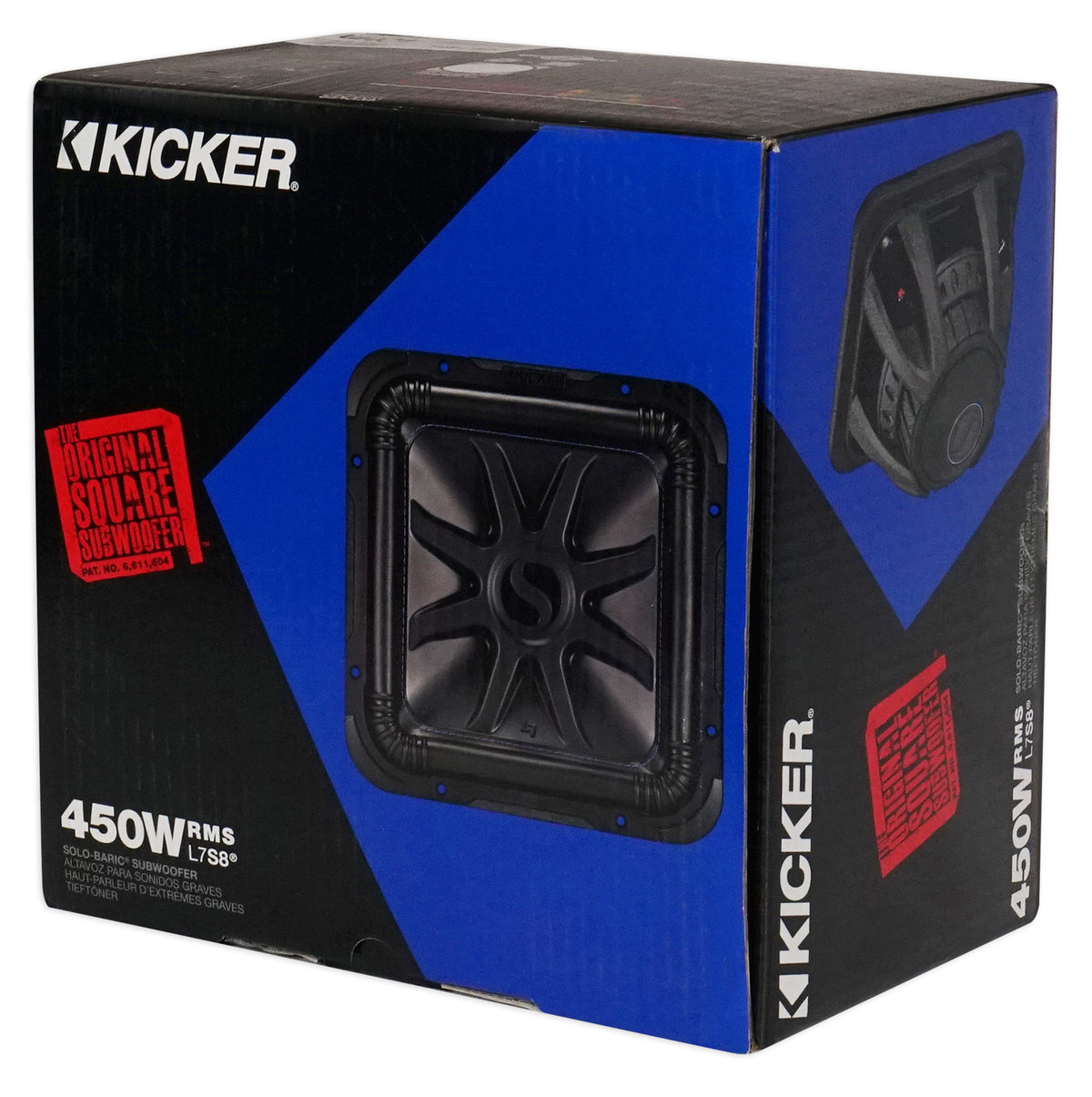 Kicker L7S84 8" 900 Watt Solobaric L7S Car Audio Subwoofer Solo-baric 44L7S8-4