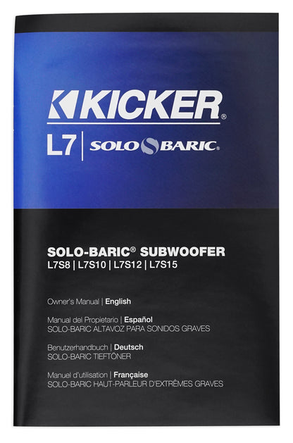 (2) L7S104 10" Solo-Baric L7S Car Subs + 1500W Amplifier + Amp Kit