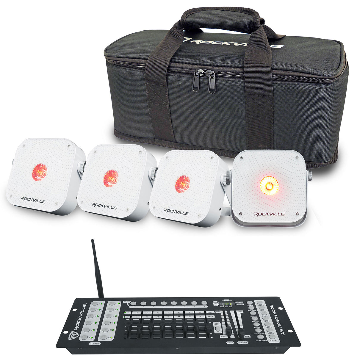 MINI RF1 V3 White 4-Pack + ROCKFORCE W2