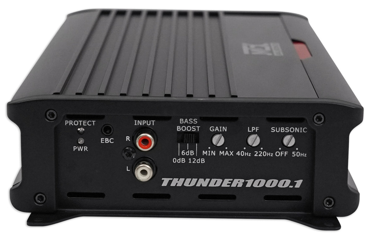 MTX THUNDER1000.1 1000 Watt RMS Mono Class D 1-Ohm Amplifier Car Audio Amp