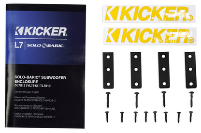 Kicker 44VL7S122 12" 1500w L7 Solo-Baric L7S Loaded Ported Sub Enclosure Box