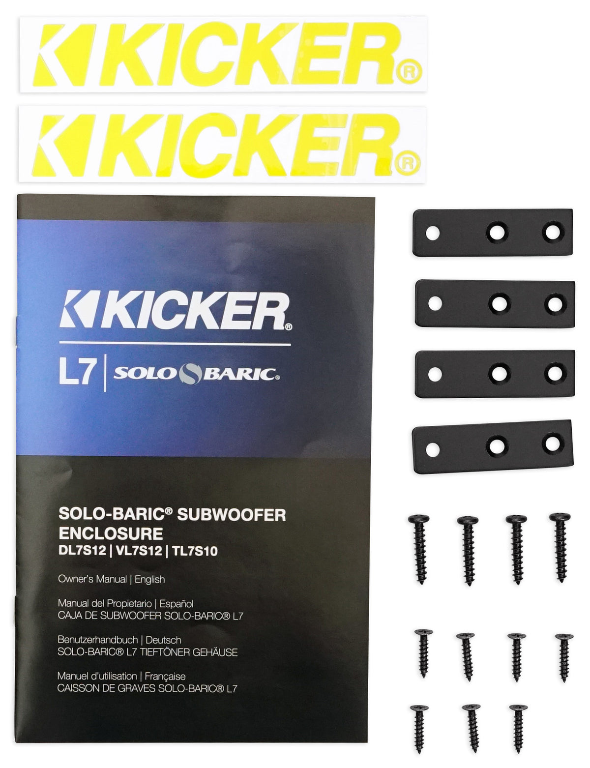 Kicker 44DL7S122 Dual 12" 3000w L7 Solo-Baric L7S Loaded Sub Enclosure 44L7S122