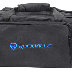 Rockville RLB80 Universal Travel Bag Fits 4x Slim Par Lights+Controller+Cables