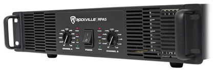 Rockville RPA5 1000w Peak/500w RMS 2 Channel Power Amplifier Pro/DJ Amp