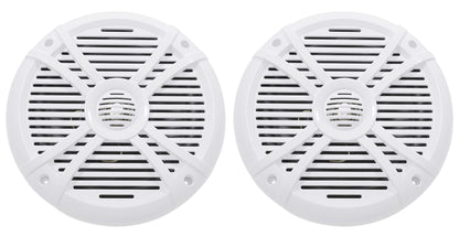 (2) Rockville RMSTS80W 8 inch 1000w Waterproof Marine Boat Speakers 2-Way White
