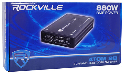 ATOM 8B 8-Channel Marine/Boat Bluetooth Amplifier+Kicker 4-Zone Control