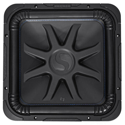 (2) Kicker 44L7S152 15" 4000W Solobaric L7S Subwoofers+Mono Amplifier+Amp Kit