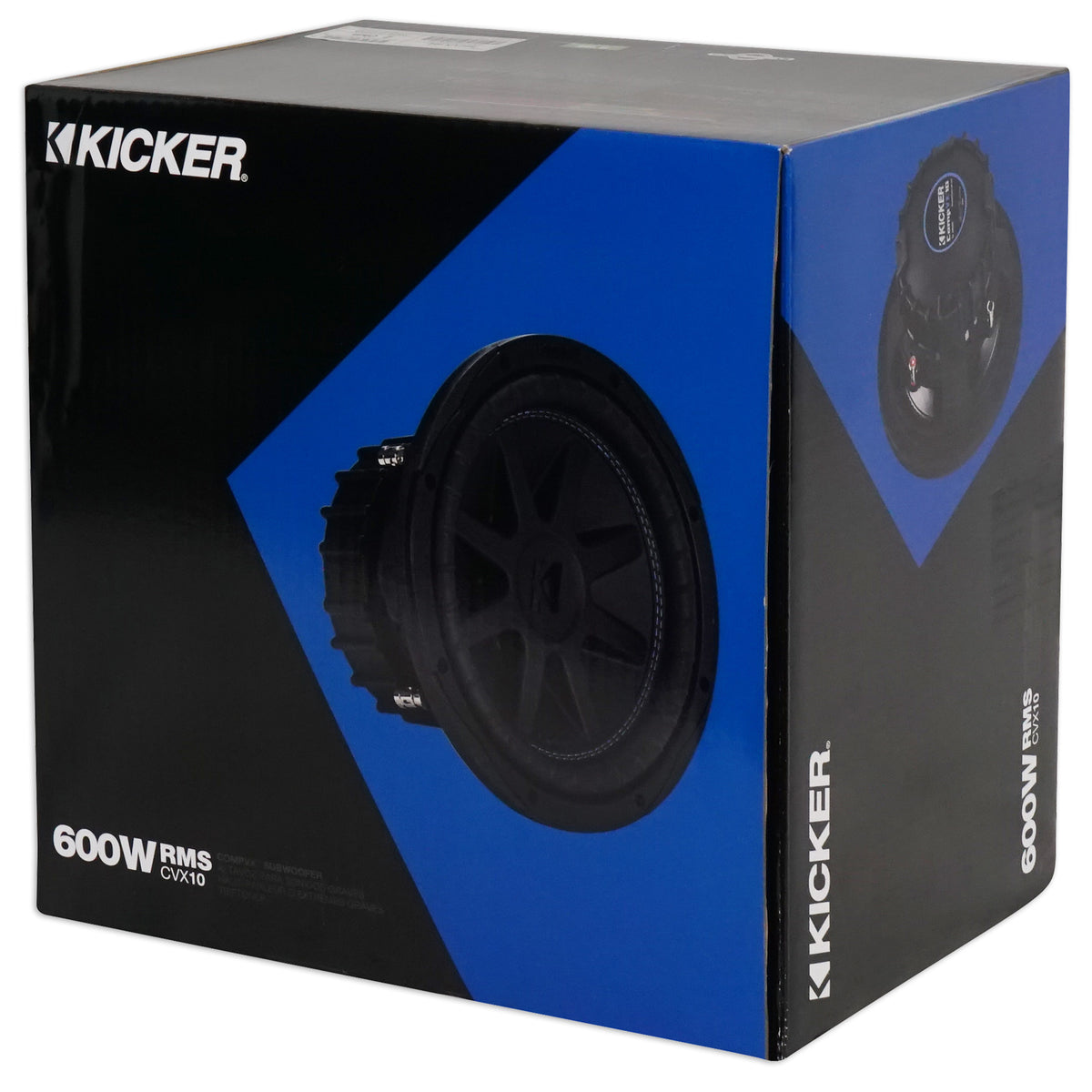 2) Kicker 44CVX104 10" CVX Comp VX 2400w Car Subwoofers+Sealed Sub Box Enclosure