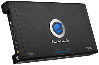 Planet Audio Anarchy AC2600.2 2600 Watt 2 Channel Car Amplifier Amp + Remote