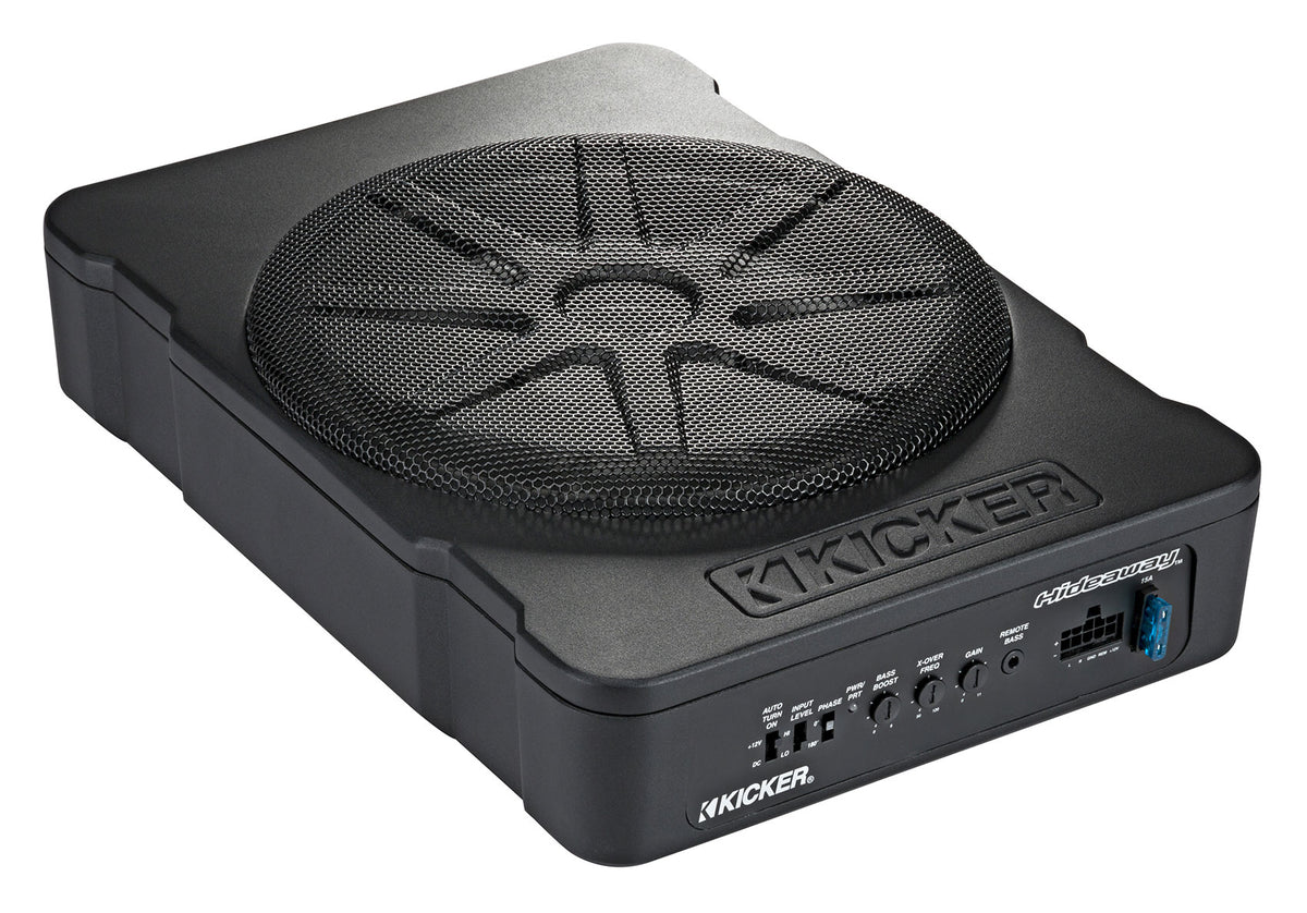 51HS10 10" Hideaway Powered Subwoofer + Wire Kit Bundle