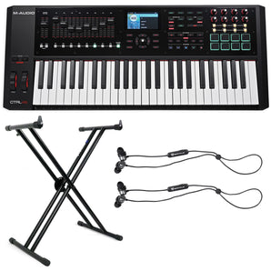 M-Audio CTRL 49 49-Key MIDI Keyboard Controller+Mackie/HUI Ctrl+Stand+Headphones