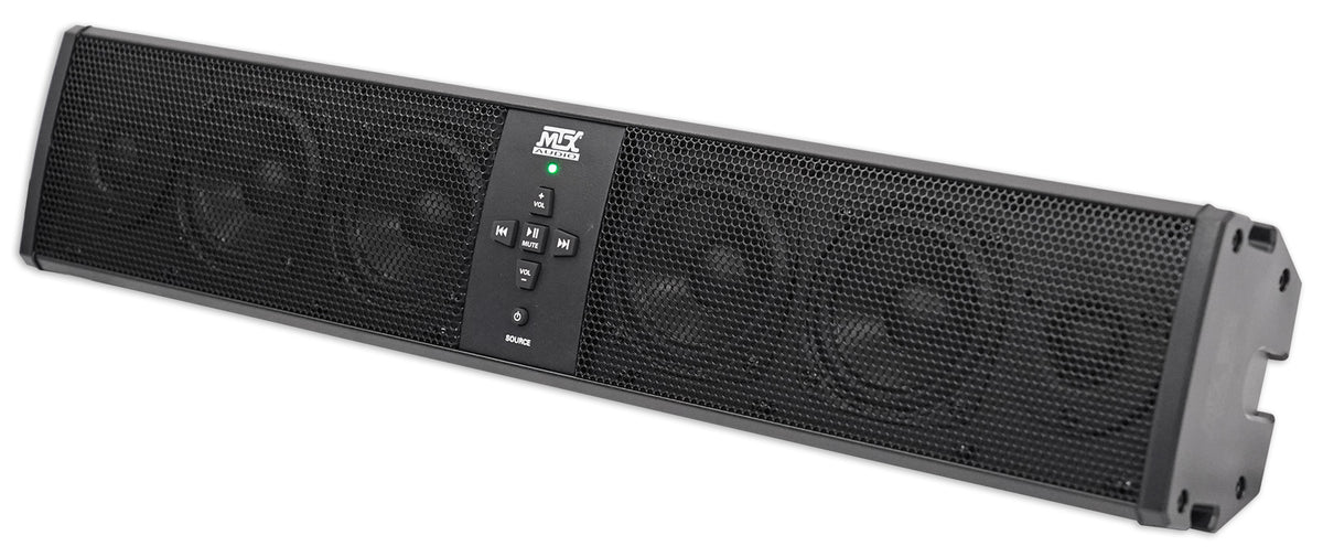 MTX Six-Speaker Bluetooth Marine Boat Overhead Wakeboard Tower Soundbar System