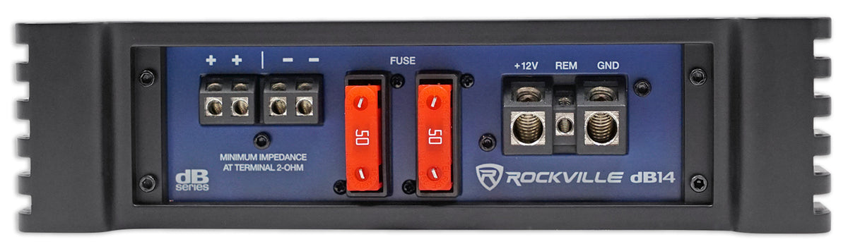 Rockville dB14 4000 Watt Peak/1000w RMS Mono 2 Ohm Car Audio Amplifier