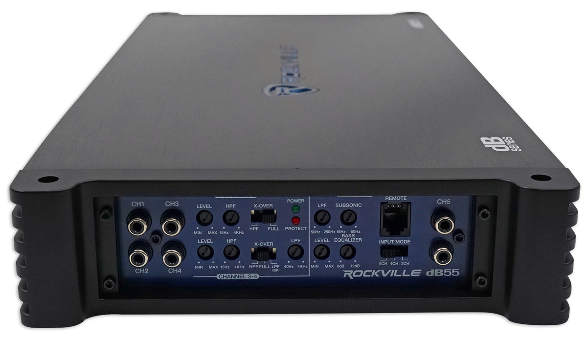 Rockville dB55 4000w/980 Watt RMS 5 Channel Amplifier Car Stereo Amp, Loud!