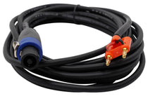 Rockville RSB16 20' Speakon to Banana Speaker Cable, 16 Gauge, 100% Copper!