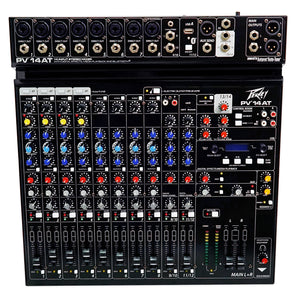Peavey PV 14AT PV14AT Mixer,8 mic in,USB,Compressor/Effects+Bluetooth+AutoTune