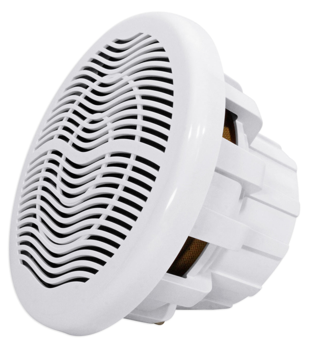 Rockville MS10LW 10" 2400 Watt White Marine/Boat Subwoofer with LED