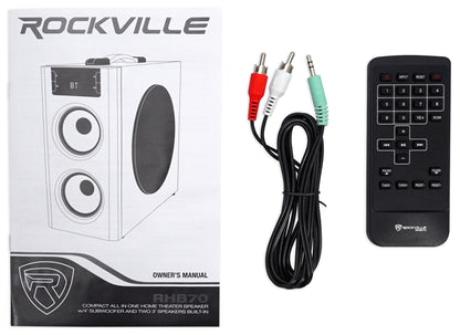 Rockville RHB70 Home Theater Compact Powered Speaker System w/ Bluetooth/USB/FM