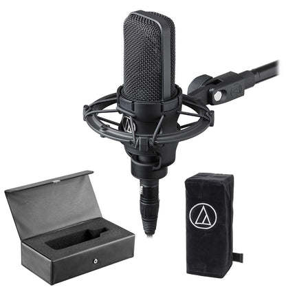 AT4033A Condenser Microphone, PRO-M50 Headphones, Isolation Shield & Boom Stand Bundle