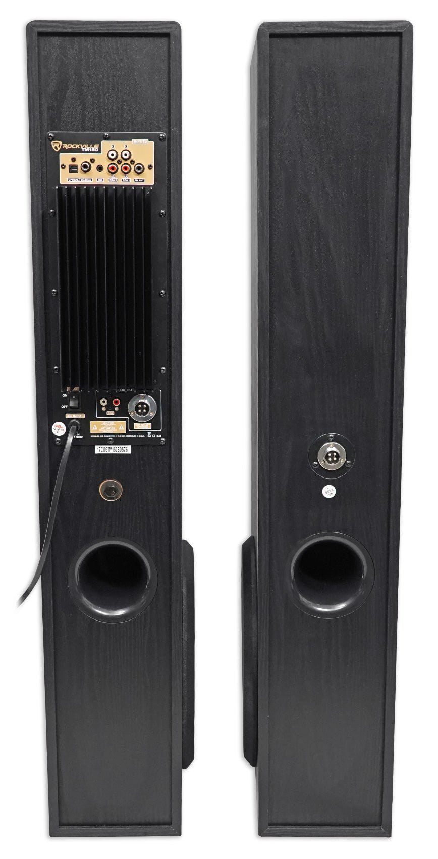 Rockville TM150B Black Home Theatre System Tower Speakers 10" Sub/Blueooth/USB