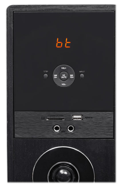Rockville TM150B Black Home Theatre System Tower Speakers 10" Sub/Blueooth/USB